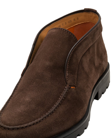 Slip-On Stieflette, Veloursleder