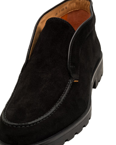 Slip-On Stiefletten, Veloursleder