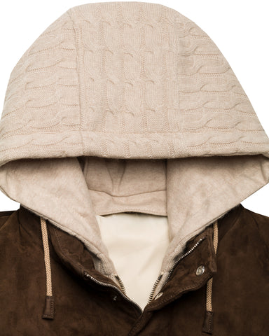 Daunengilet, Schafleder