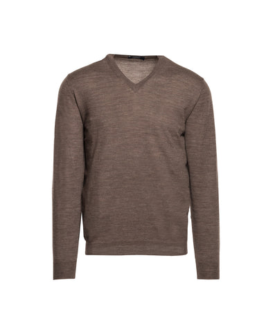 V-Pullover, Wolle Superfine