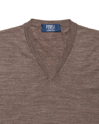 V-Pullover, Wolle Superfine
