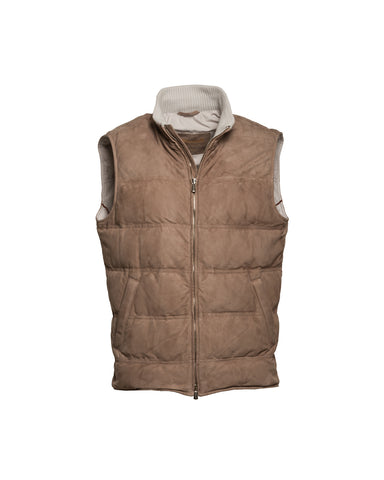 Daunengilet, Ziegenleder