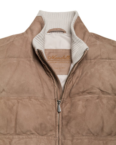 Daunengilet, Ziegenleder