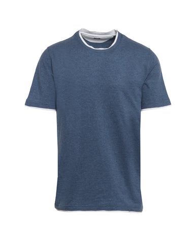 Faux Double-T-Shirt, Baumwolle