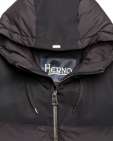 Daunenparka, Materialmix