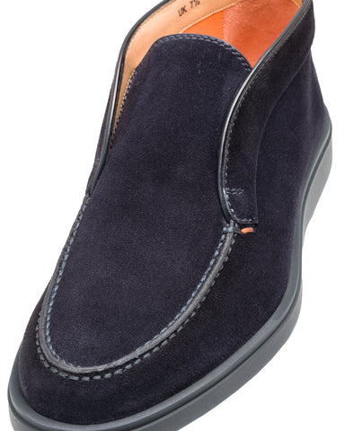 Knöchelhoher Slip-On, Nubukleder