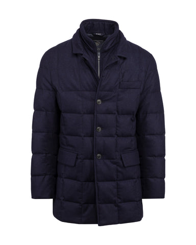 Wolljacke, Daunen