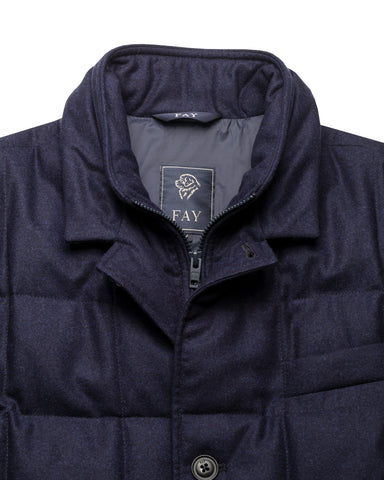 Wolljacke, Daunen