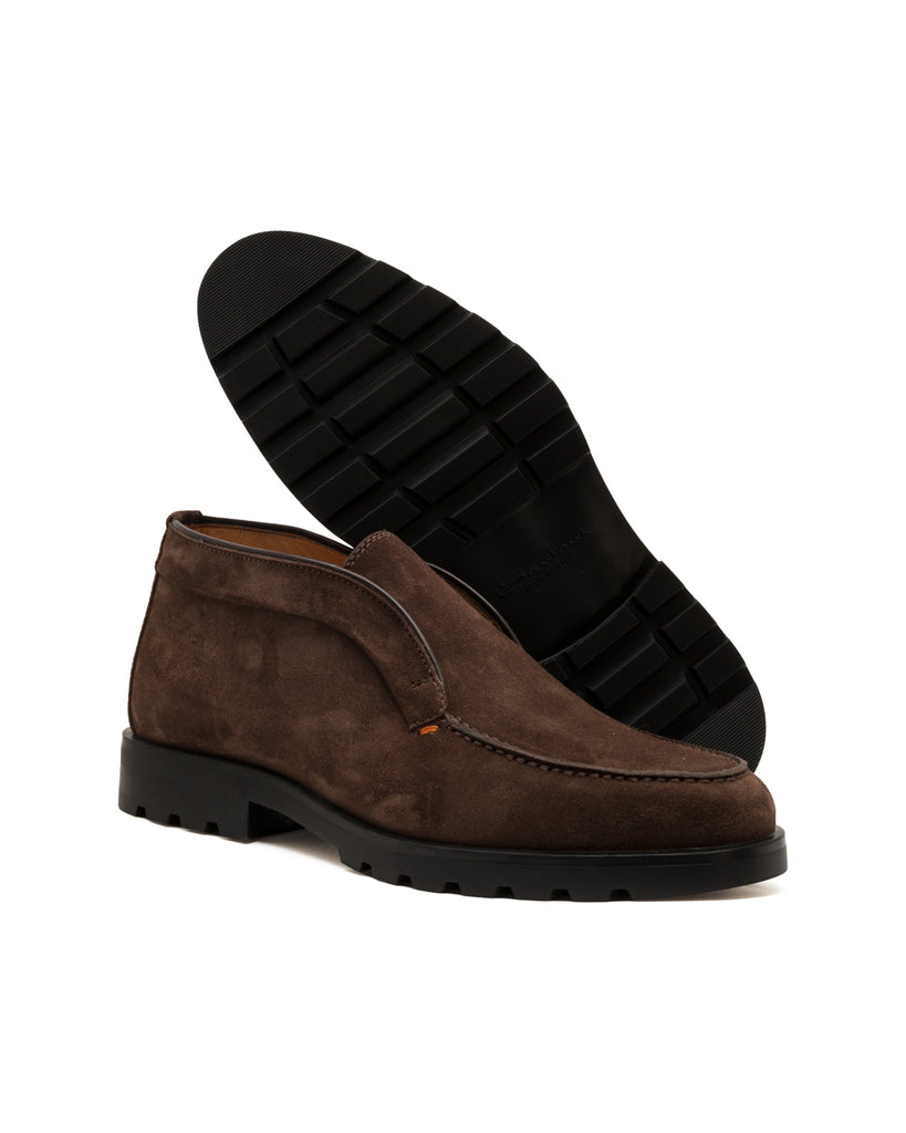 Slip-On Stieflette, Veloursleder