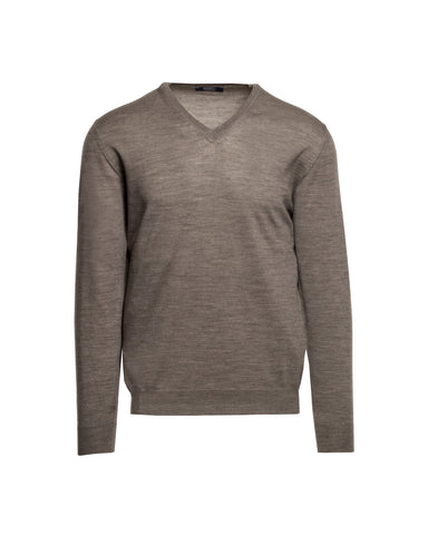 V-Pullover, Wolle Superfine