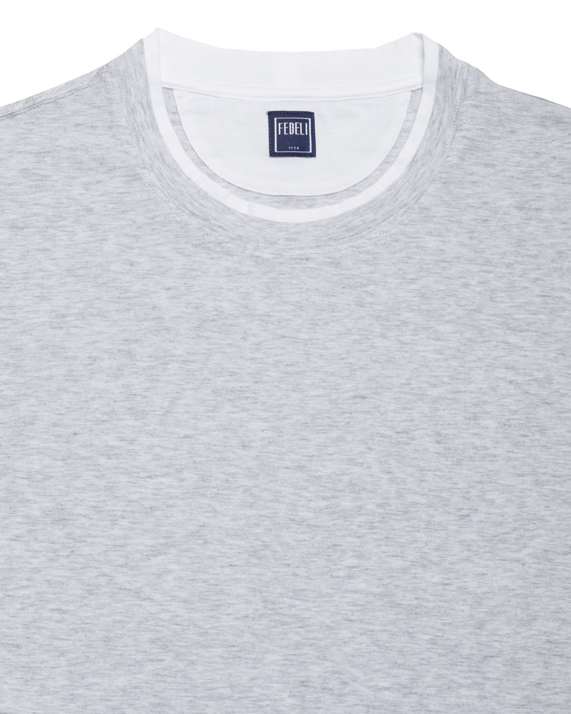 Faux Double-T-Shirt, Baumwolle