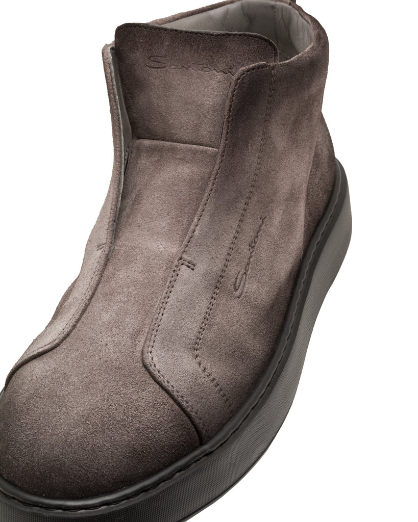 Slip-On Stieflette, Veloursleder