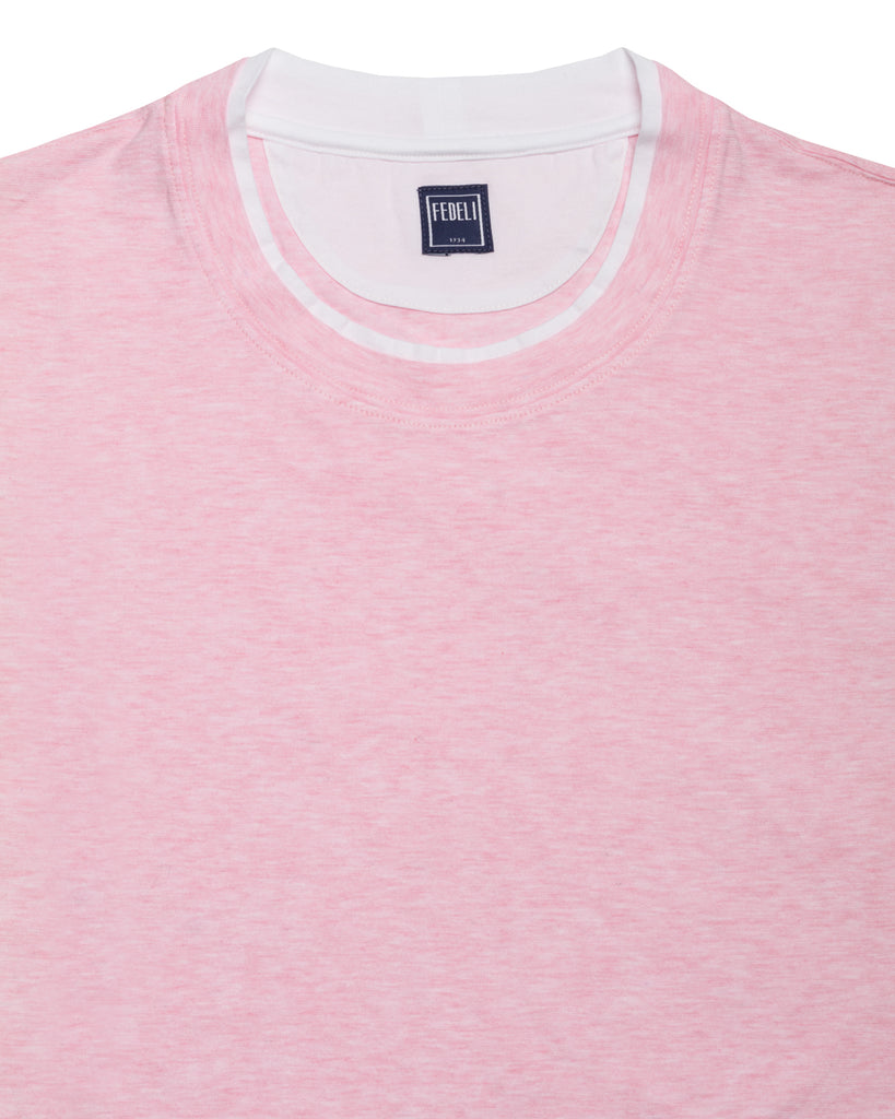 Faux Double-T-Shirt, Baumwolle