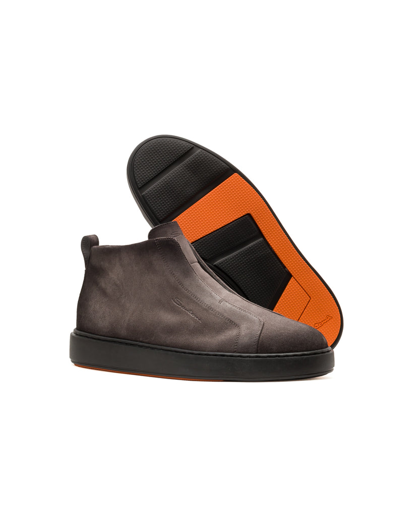 Slip-On Stieflette, Veloursleder
