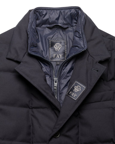 Daunenjacke, Materialmix