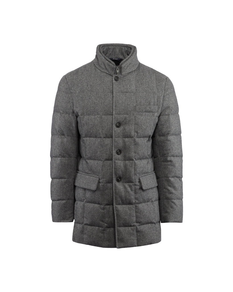 Wolljacke, Daunen