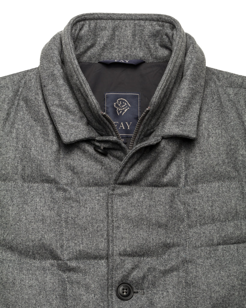 Wolljacke, Daunen