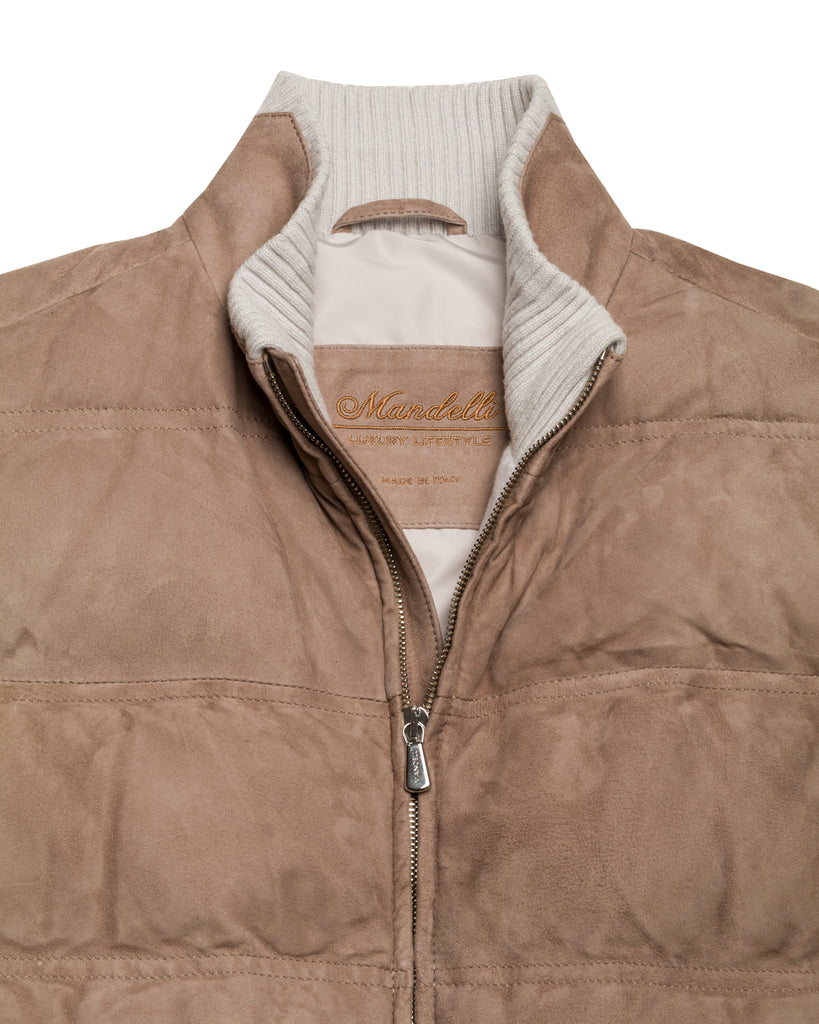 Daunengilet, Ziegenleder
