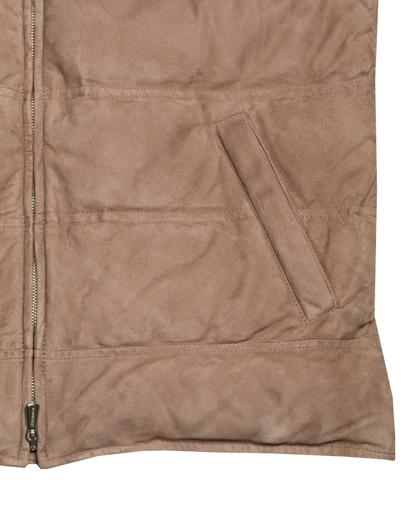 Daunengilet, Ziegenleder