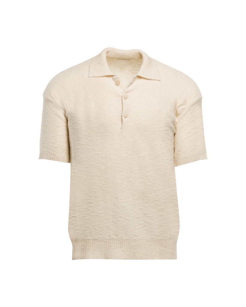 Polo Shirt, Baumwoll, Leinenstrick