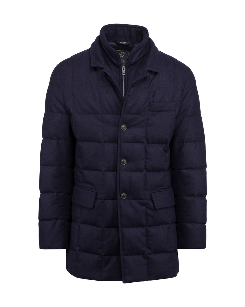 Wolljacke, Daunen