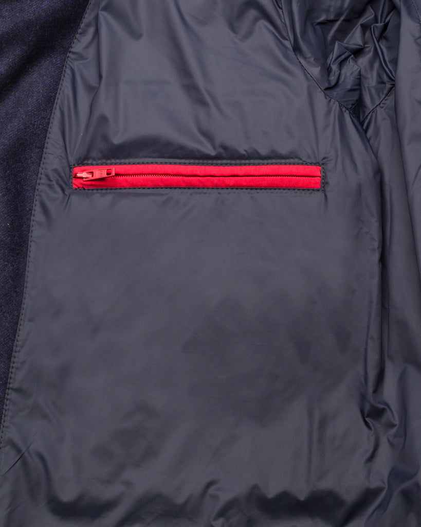 Wolljacke, Daunen