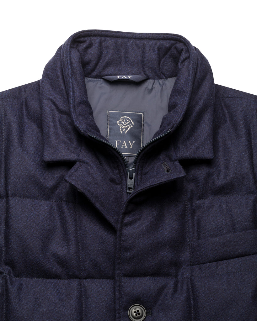 Wolljacke, Daunen
